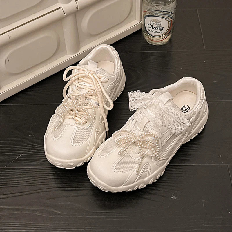 Sport Mesh Sneakers Breathable Shoes Casual Running Mujer Zapatos Lace Up Walking Sandals Mujer