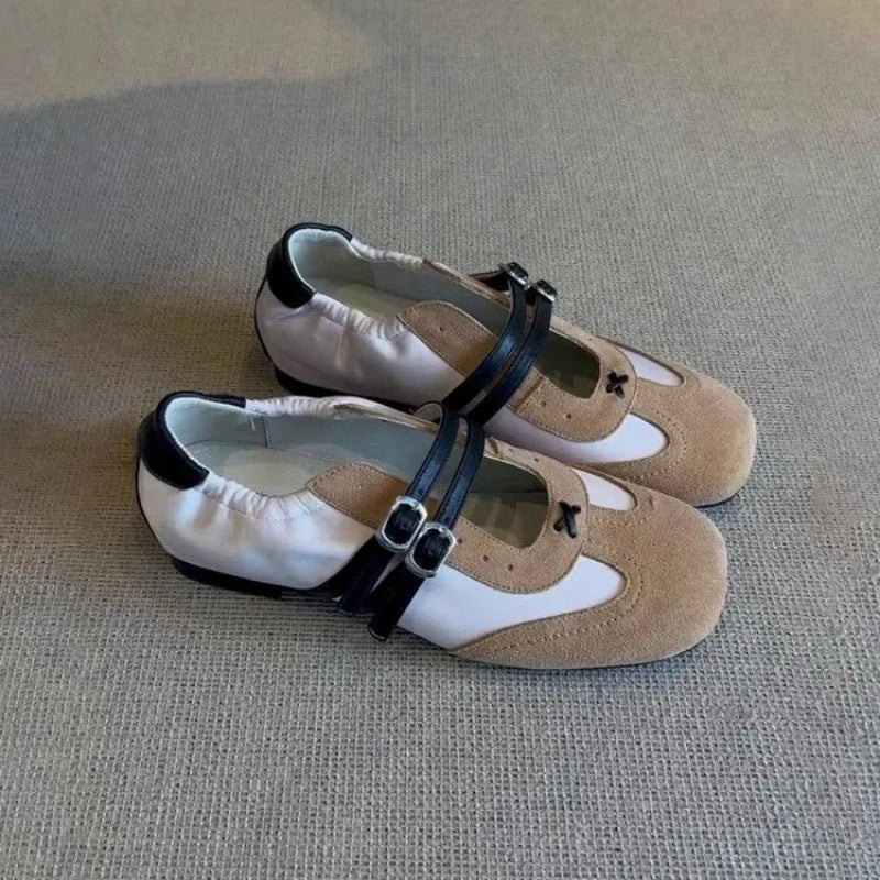 Flats Sports Shoes Sneakers Casual Shallow Loafers Shoes Walking Ballet Trend Sneakers