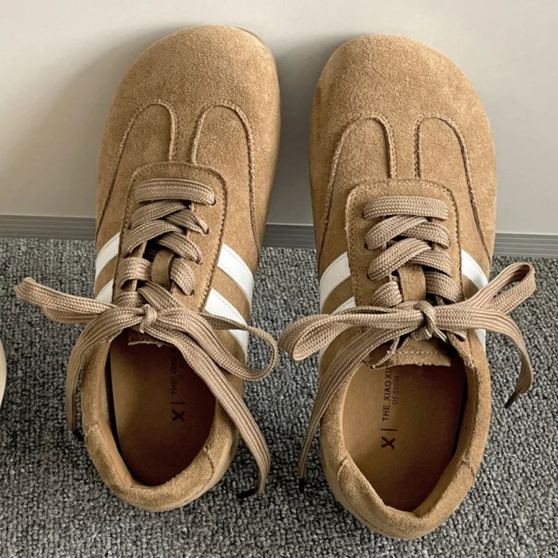 Casual Sneakers Popular Retro German Training Shoes Niche Comfortable Soft Soled Flat Shoes Versatile Single Shoes