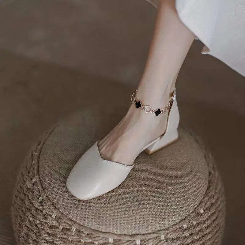 Shoes Pearl Square Heels