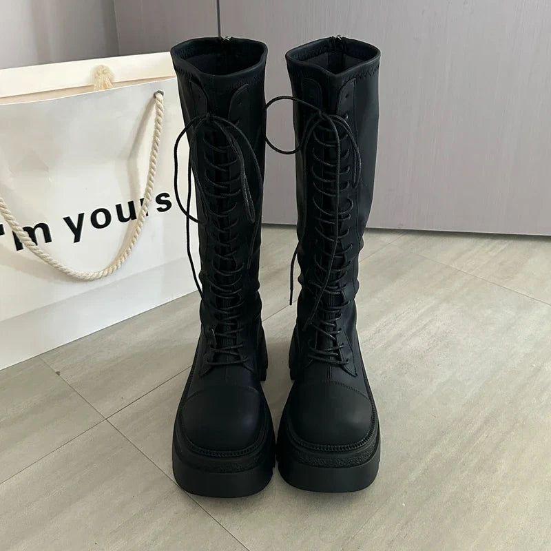 Flats Platform High Boots Shoes