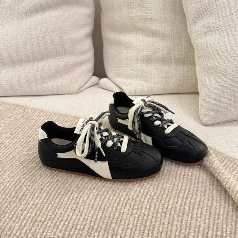 Flats Shoes Leather Shoes Moral Training Shoes Casual Flat Shoes Soft Sole zapatos de mujer
