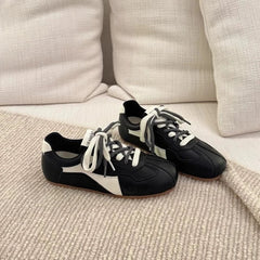 Flats Shoes Leather Shoes Moral Training Shoes Casual Flat Shoes Soft Sole zapatos de mujer
