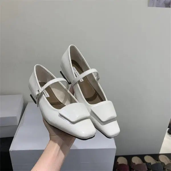 Shoes Heels Casual Sneakers Flats Square Toe Modis Clogs Platform On Heels Dress Retro Comfortable Ne