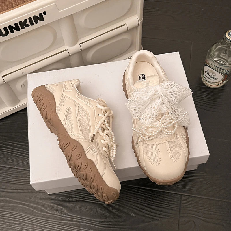 Sport Mesh Sneakers Breathable Shoes Casual Running Mujer Zapatos Lace Up Walking Sandals Mujer