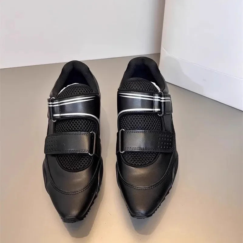 Sneaker Pointed Toe Outdoor Sport Comfortable Casual Catwalk Model Flat Shoes Zapatillas Mujer