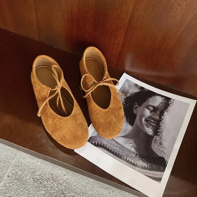 Lace Up Mary Janes Flats Shoes
