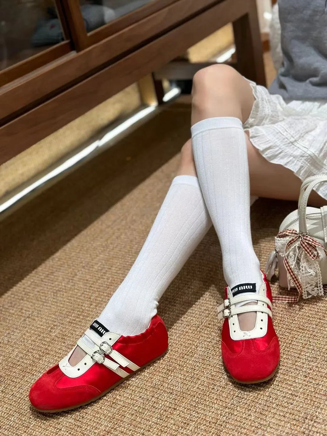 Flats Sports Shoes Sneakers Casual Shallow Loafers Shoes Walking Ballet Trend Sneakers