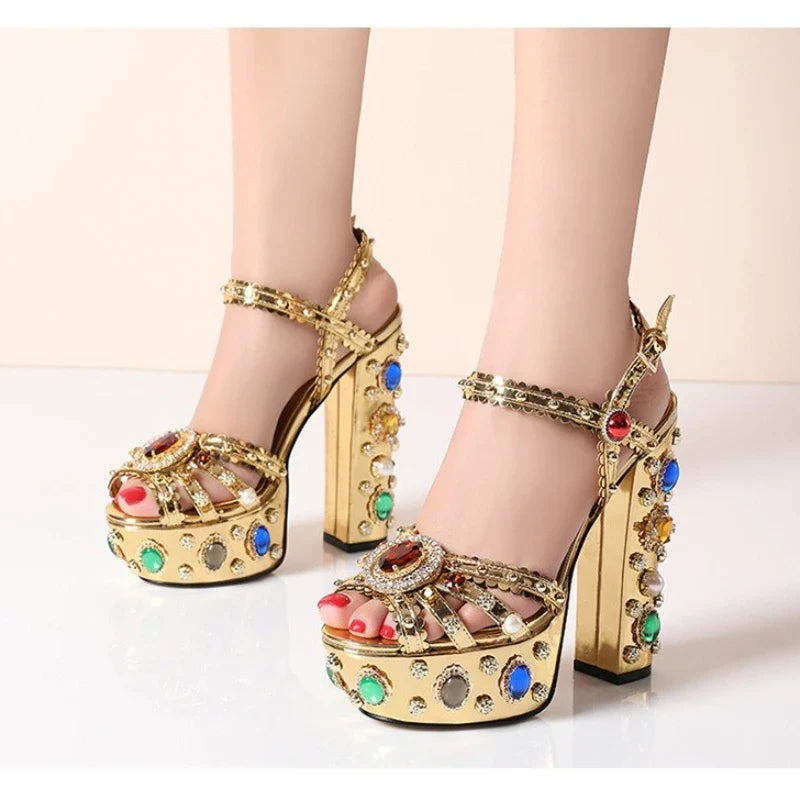 European and American Thick High Heels