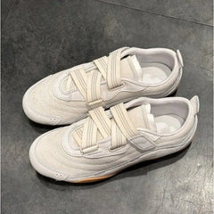 Retro Leather Version Ballet Style Sport Shoes French Magic Tape