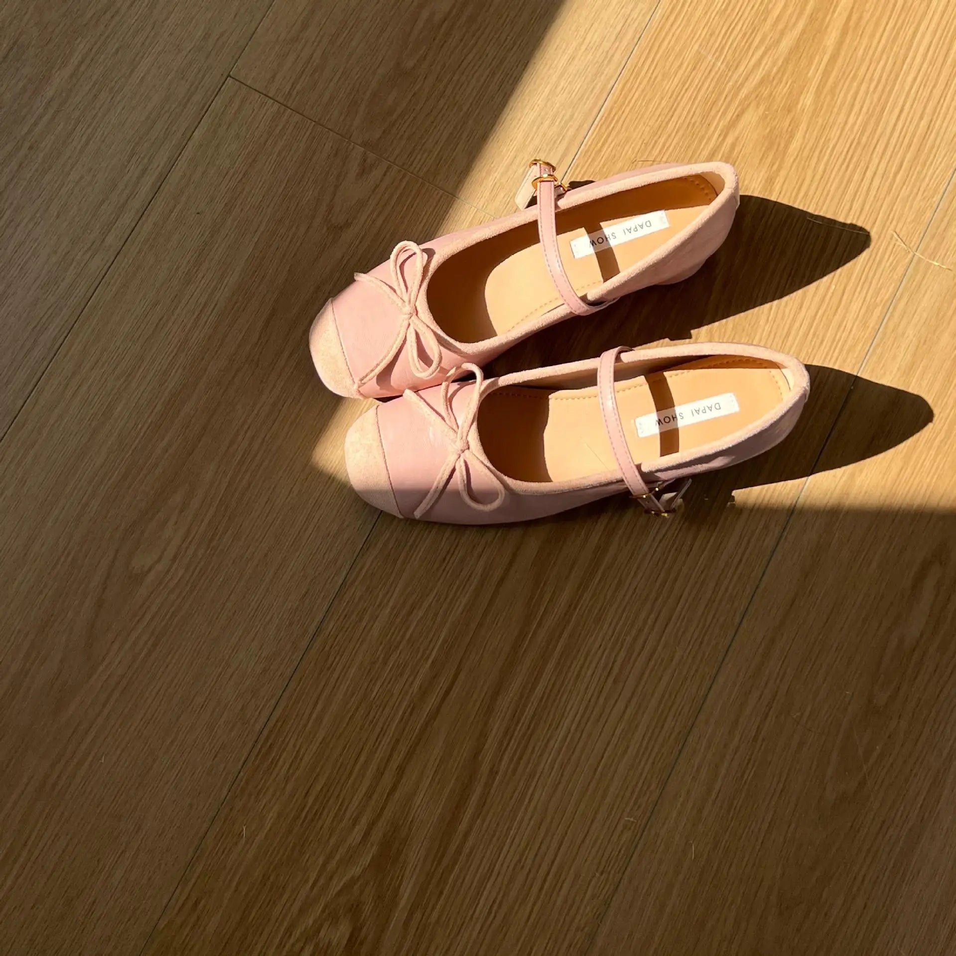 Chunky Low Heels Mary Janes Pink/Silver Patchwork High Heels Ballets Shoes Dance Bridesmade Wedding Ballerinas