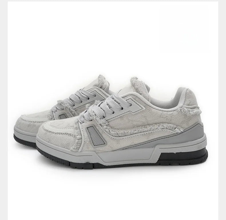 Casual Sneakers Popular Niche Vintage Skateboard All Match Shoes Couple Style Pink Sneakers