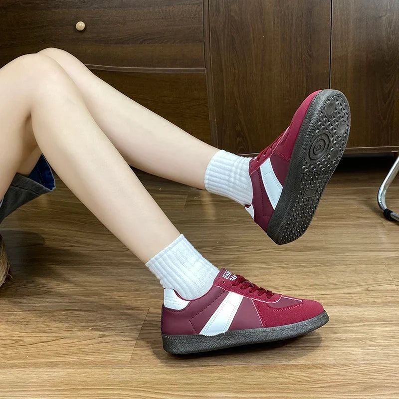 shoes lace-up outdoor walking shoes sneakers comfortable flat shoes