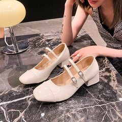 Lolita Mary Jane Shoes Causal Formal Versatile High Heel Shoes Wedding Party Elegant Dress Pumps