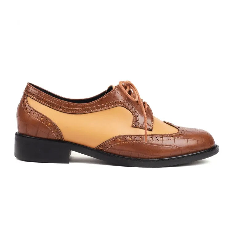 Shoes British Style Low Heels Oxfords Modis Casual Sneakers All-Match Mixed Colors Preppy