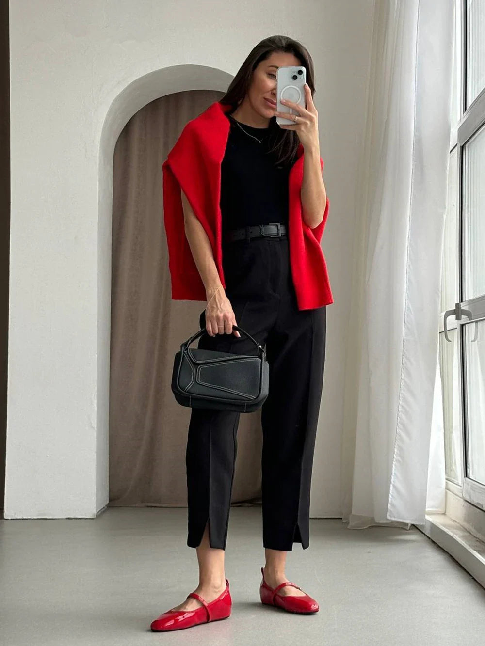 Brand Woman Mary Jane Shoes Genuine Leather Flats Heels Buckles Comfort Shoes Flats