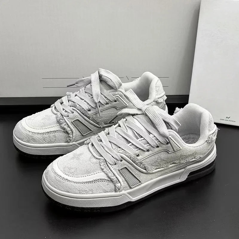 Casual Sneakers Popular Niche Vintage Skateboard All Match Shoes Couple Style Pink Sneakers
