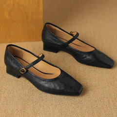 slip-on flats square toe elegant slim daily shoes