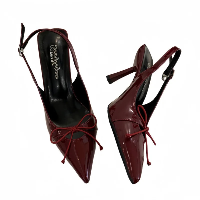 Sale Of Shoes Beige Heeled Sandals Black Pointed Comfort Girls Bow High Clear Low Fabric Casual P