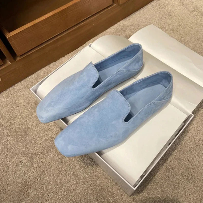 Loafers Comfortable Commuter Shoes Casual Flats Walking Schoenen Dames Sliders Square Head Flat Sho