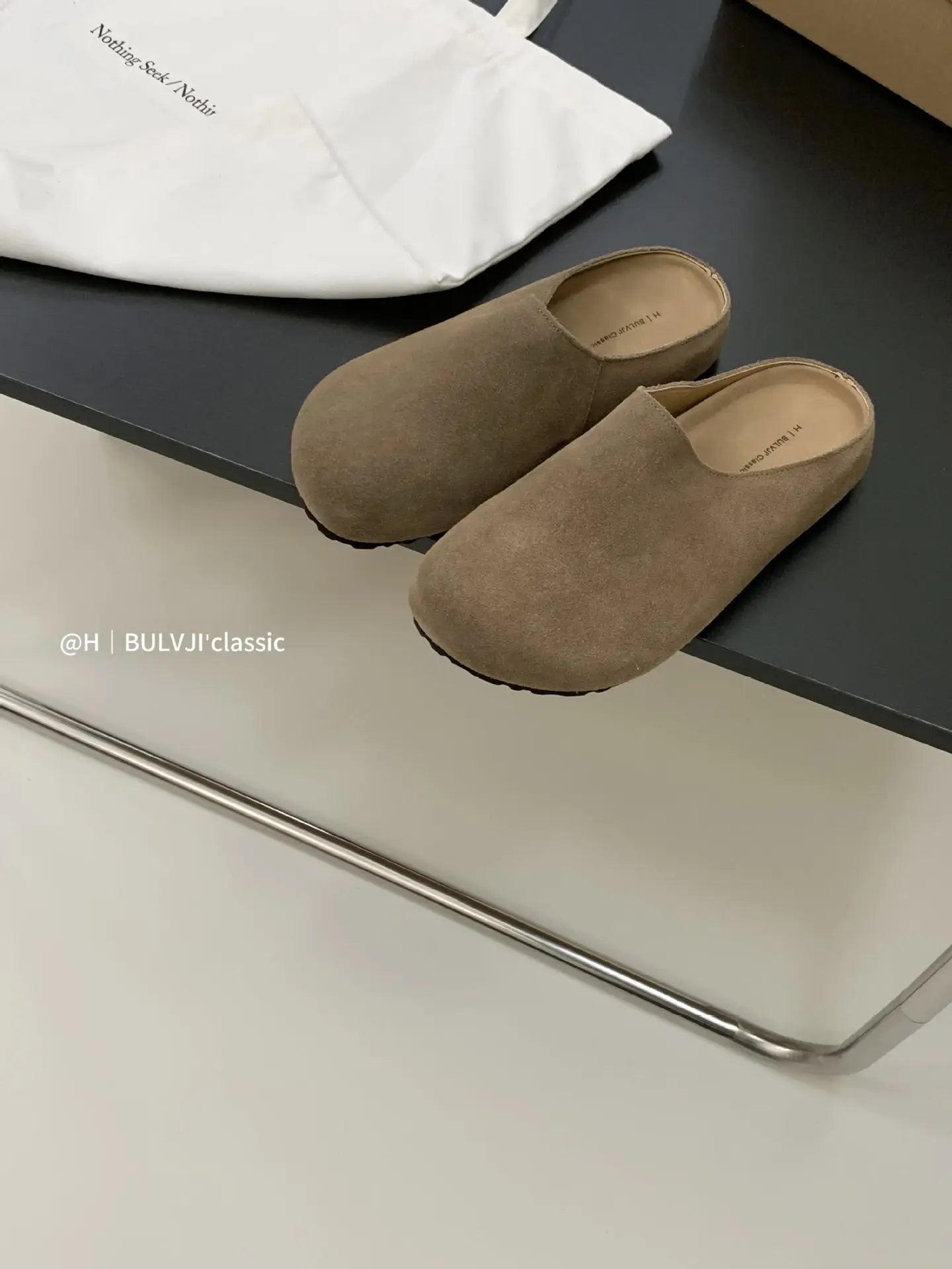 Low Slippers Soft Flock Cover Toe Loafers Slides Platform Comfort Fabric Hoof Heels Rubber PU Rome Shoes Ladie