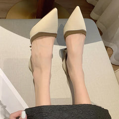 High-heeled Slippers Elegant Pointy High-heeled Mule Party Ball Shoes Shoes