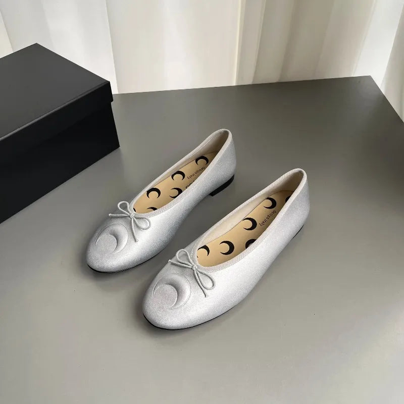 Knot Flat Bot Single Shoes Slip-On Ballet Shoes Mary Janes Casual Footwear