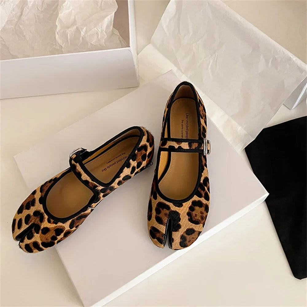 Mary Jane Horsehair Loafers Single Shoes Flats Woman Flats Street Shoes