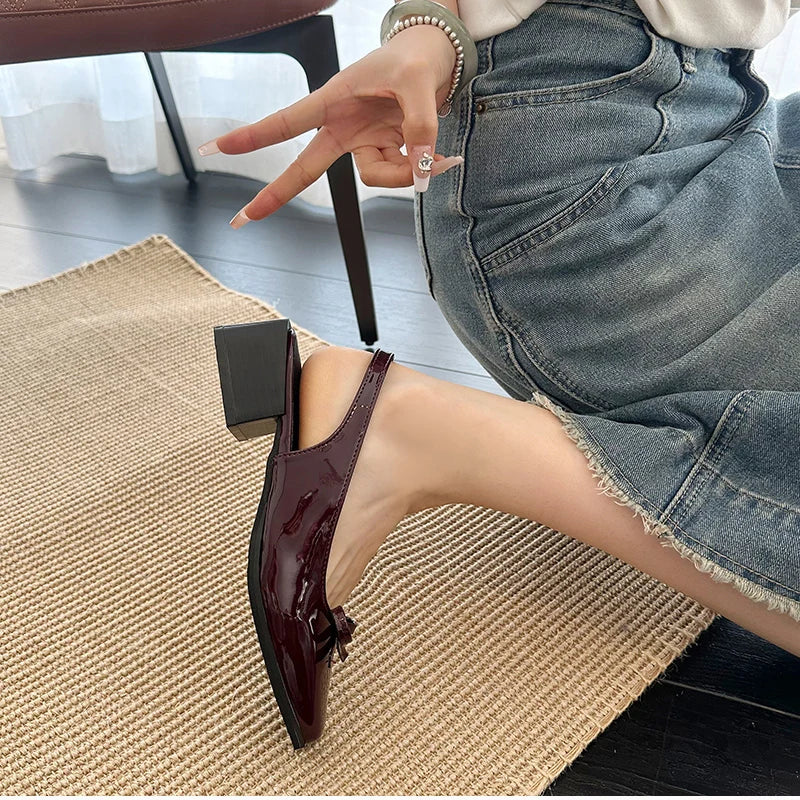 Cover Toe Causal Street Style Dress Singbacks Mules Shoes Zapatos De Mujer