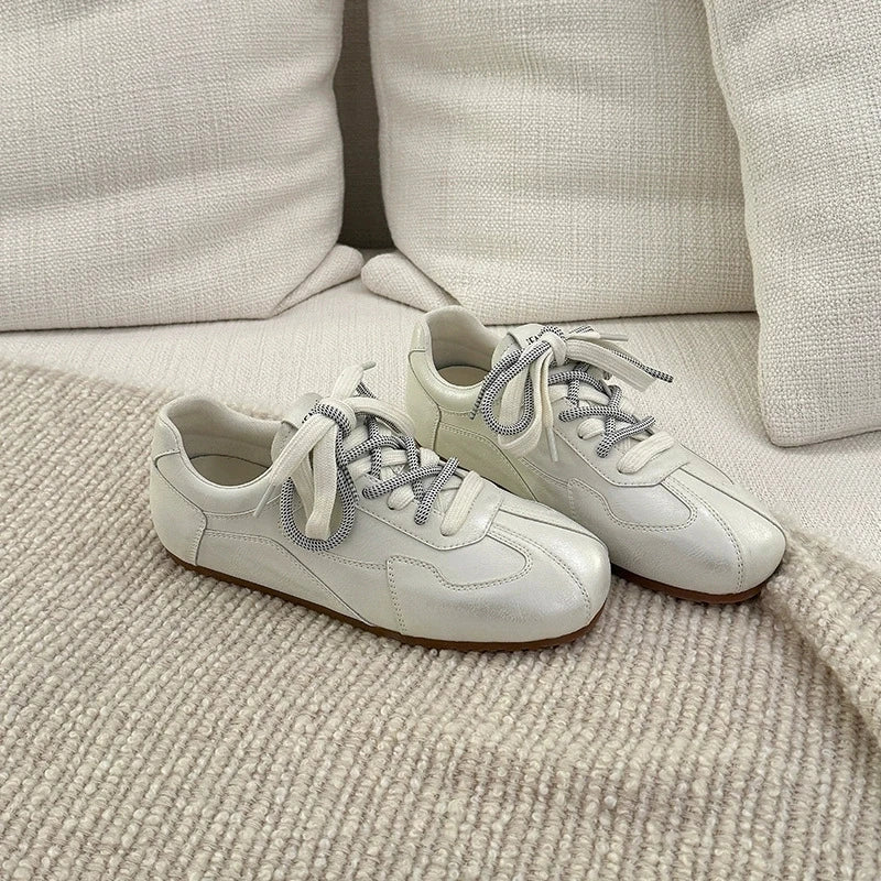 Flats Shoes Leather Shoes Moral Training Shoes Casual Flat Shoes Soft Sole zapatos de mujer