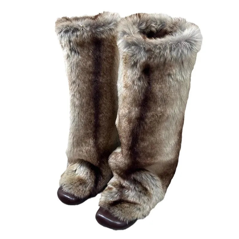 Hairy High Top Long Boots
