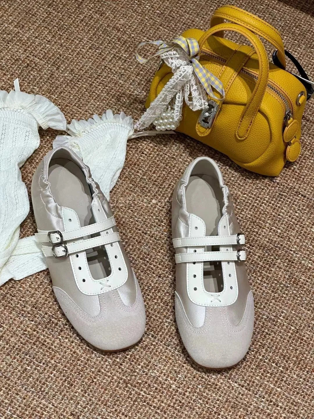 Flats Sports Shoes Sneakers Casual Shallow Loafers Shoes Walking Ballet Trend Sneakers