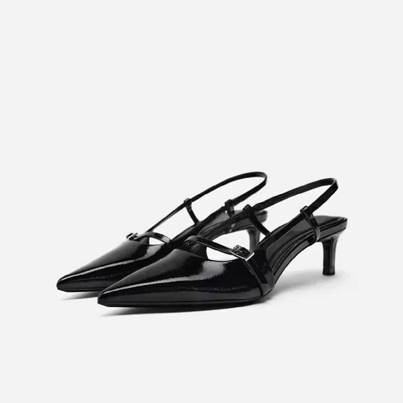 Pointed Toe High Heels Design Style Thin Heels Banquet Party Sandalias Shoes