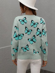 BUTTERFLY KNIT TOP - SAGE