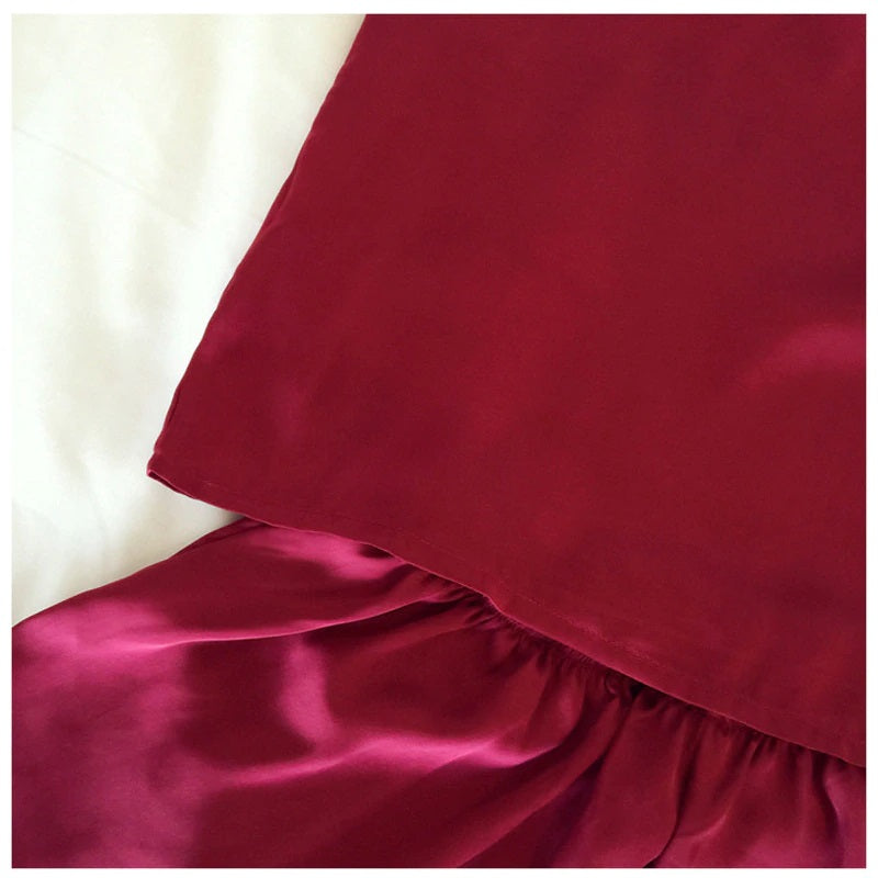 Satin Sleeveless Sling and Shorts Sleepwear