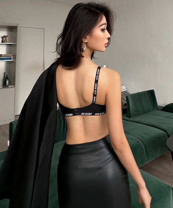 Satin Wireless Bust Lift Anti Sagging Enhanced Shape AU Lingerie Cross Front Bra