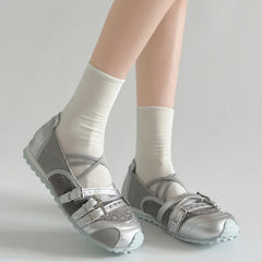 Casual Flat Shoes Comfortable Outside Shoes Round Toe High Quality Lightweight Single Shoes