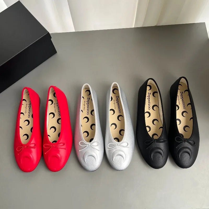 Knot Flat Bot Single Shoes Slip-On Ballet Shoes Mary Janes Casual Footwear