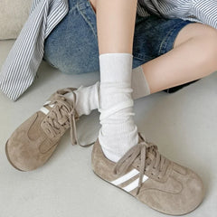 Casual Sneakers Popular Retro German Training Shoes Niche Comfortable Soft Soled Flat Shoes Versatile Single Shoes
