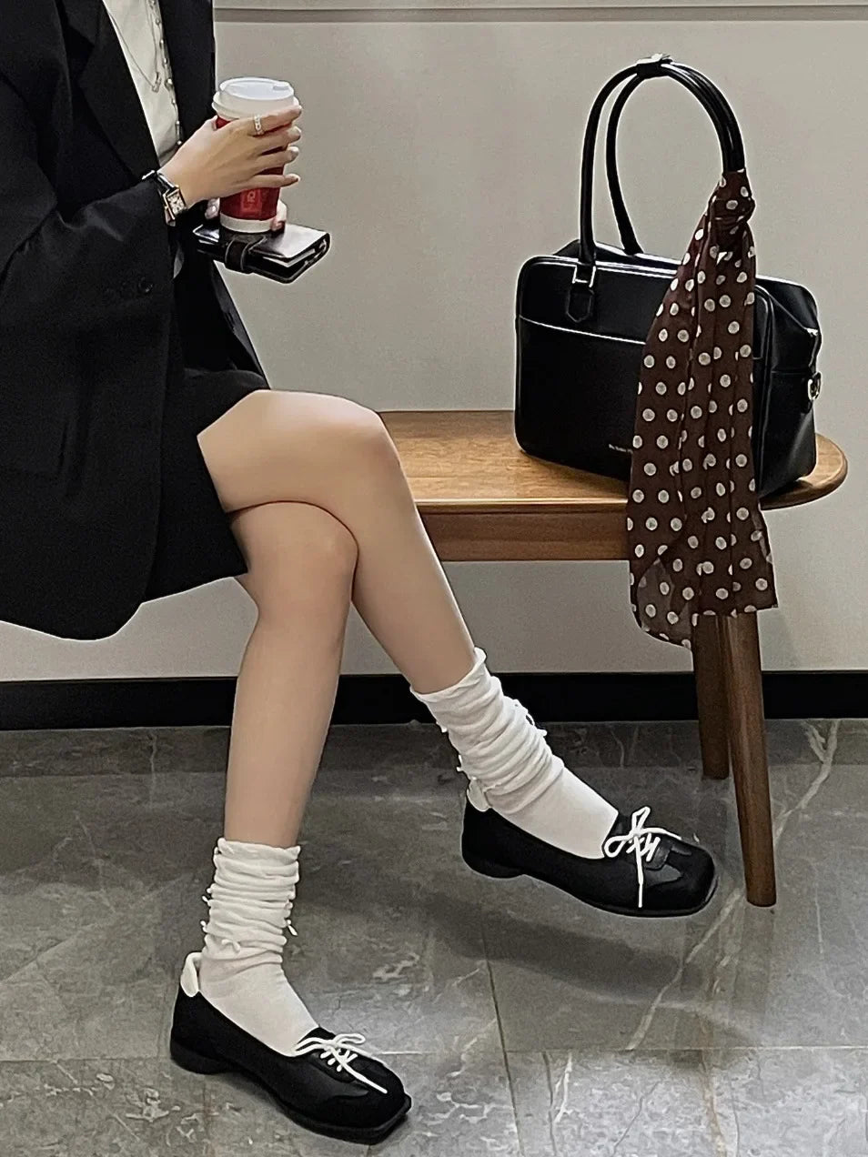 Shallow Sport Ballet Shoes Square Toe Round Flat Bottom Cross Tied Mixed Colors Mary Jane Shoes Slip on Shoes