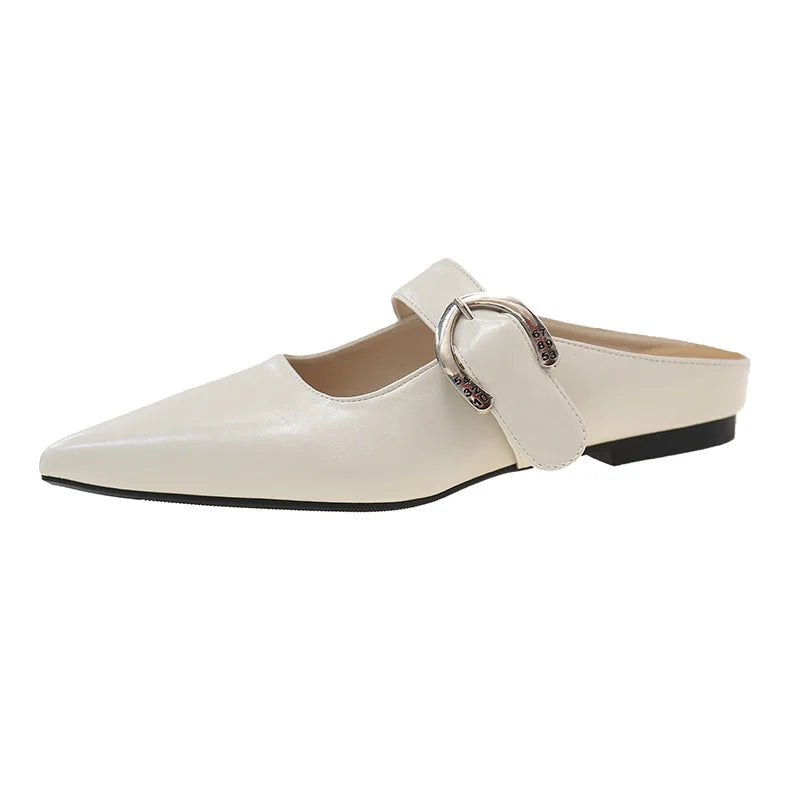 French Style Low Heel Square Mary Jane Shoes Shoes Slippers Retro Small Leather Shoes