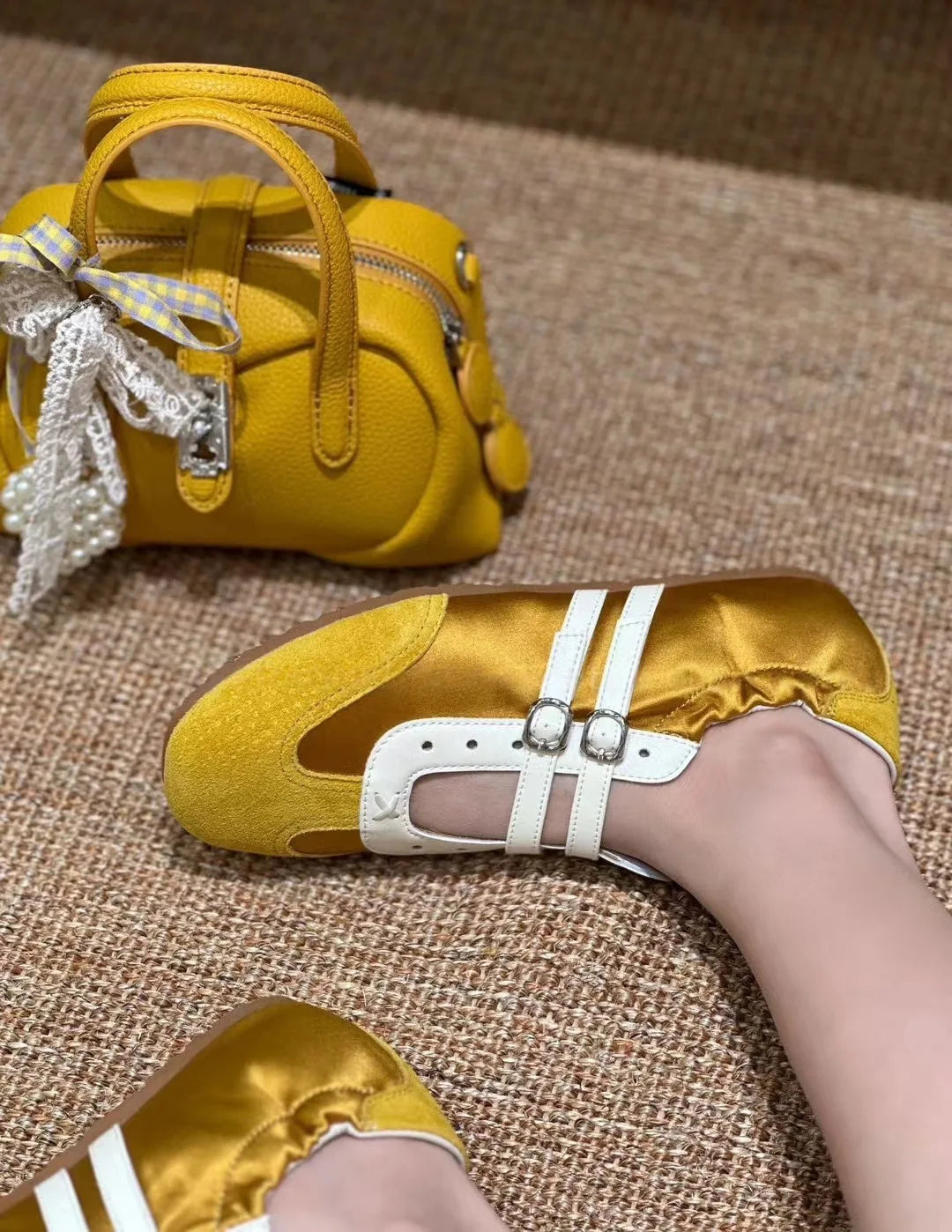 Flats Sports Shoes Sneakers Casual Shallow Loafers Shoes Walking Ballet Trend Sneakers