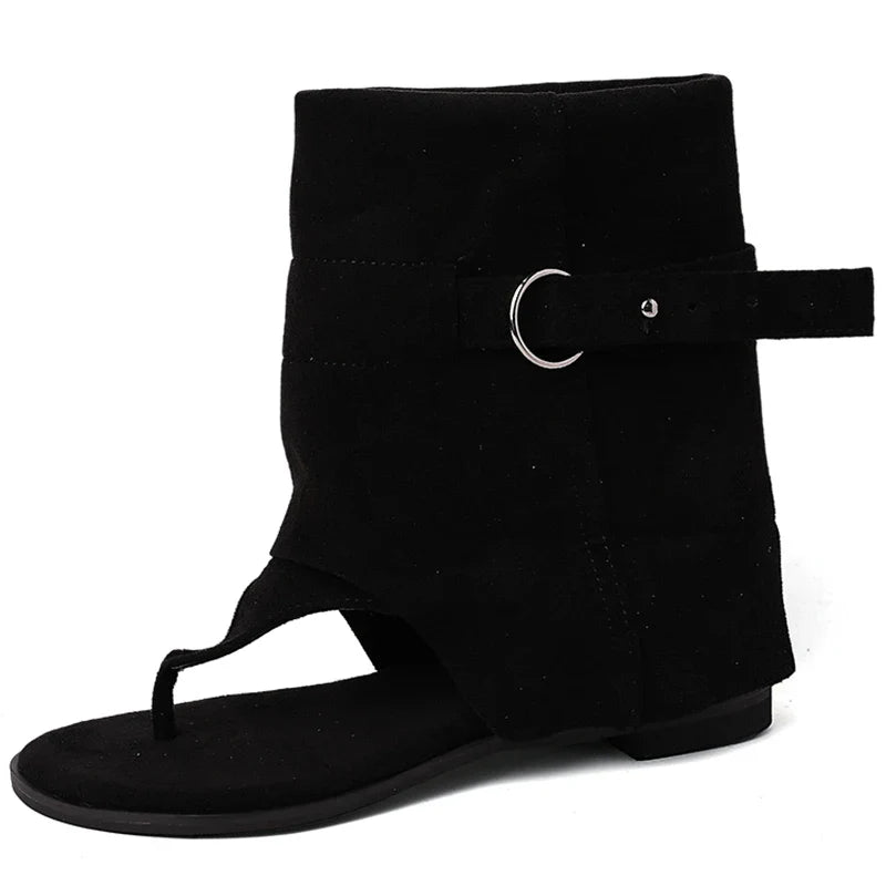 Retro Style Clip Toe Ankle Boots Shoes Causal Slip On Sandalias Booties