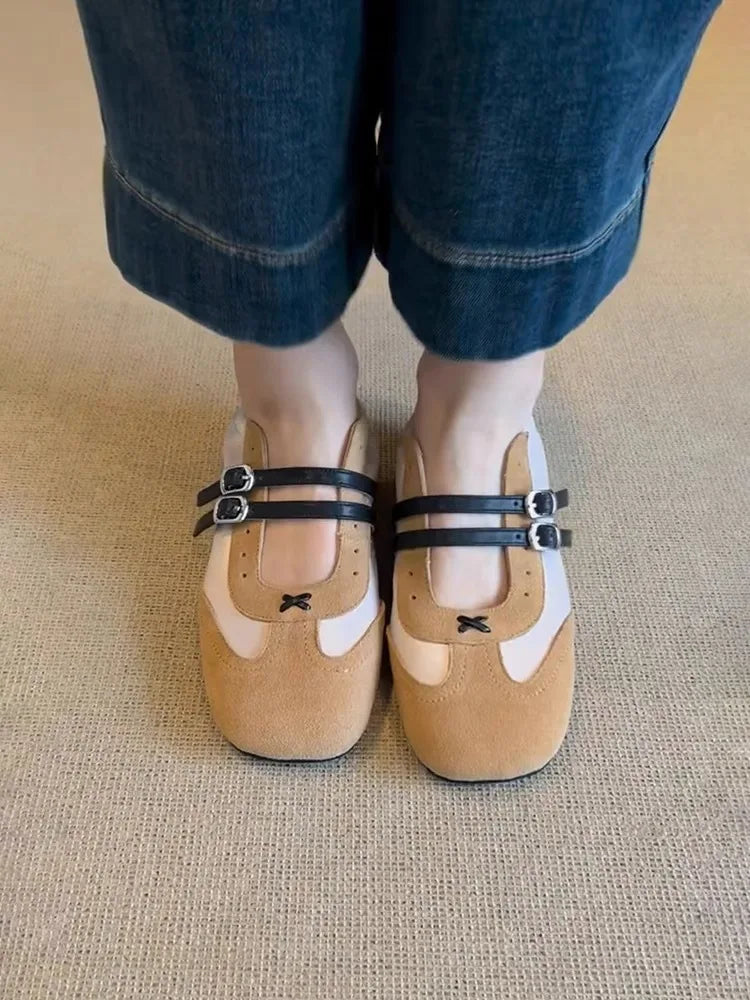 Flats Sports Shoes Sneakers Casual Shallow Loafers Shoes Walking Ballet Trend Sneakers