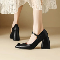 Shoes High Heels Pointed Toe Sandals Shallow Mouth Latest Spikes Black African Beige Big Block Block Heels Fo
