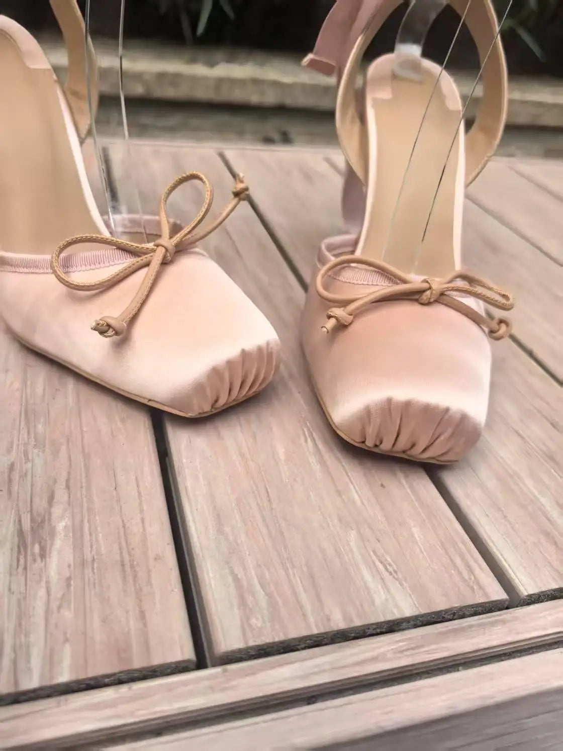 Pink Color Silk Satin Ankle Strap Lace-Up Ribbon Single Shoes Elegant Lady High Heels Dressing Party