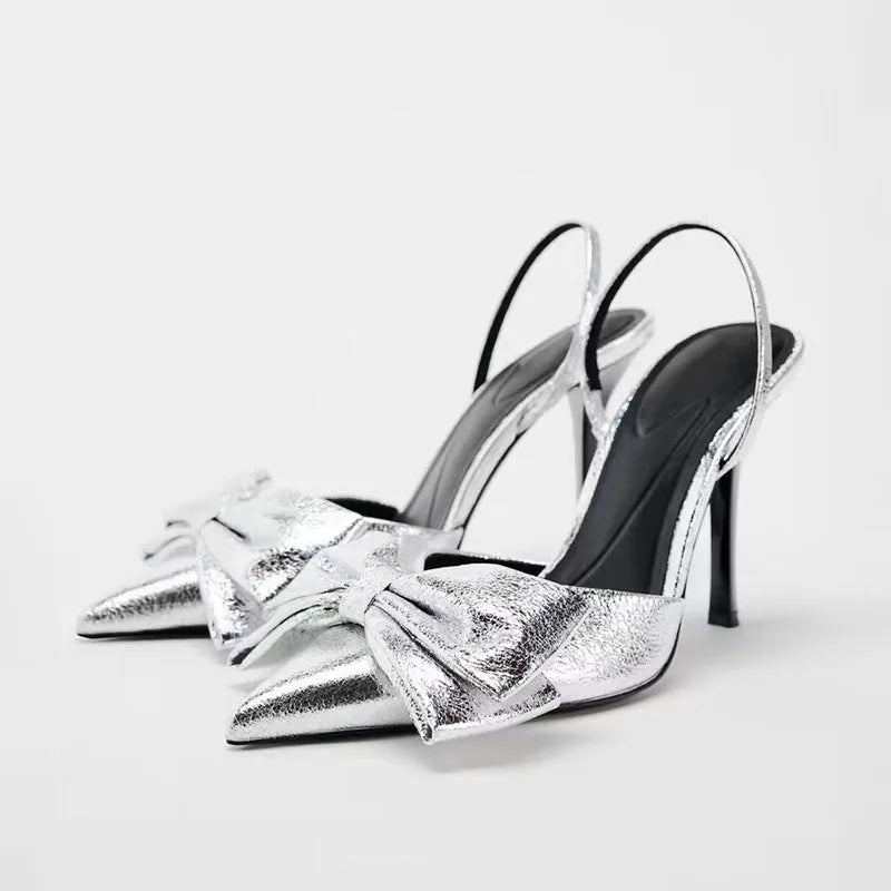 Cross Upper Pumps Slingbacks Point Head Spike Kitten Heels Sandals