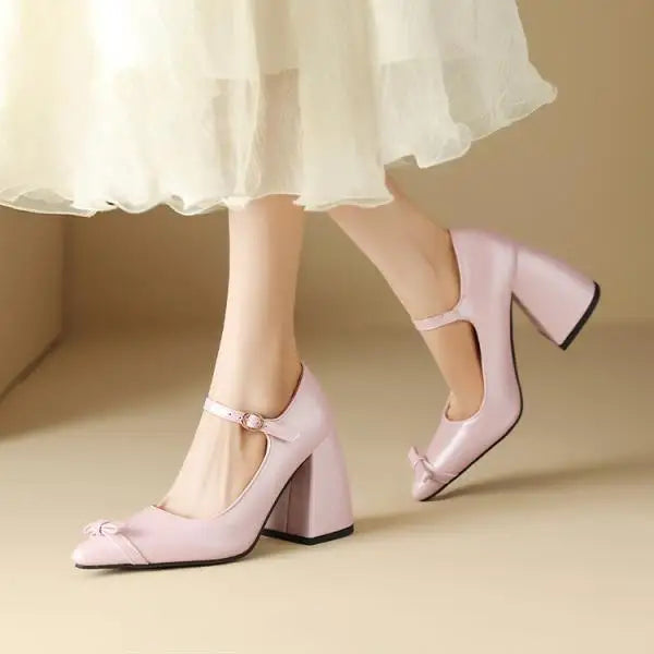 Shoes High Heels Pointed Toe Sandals Shallow Mouth Latest Spikes Black African Beige Big Block Block Heels Fo