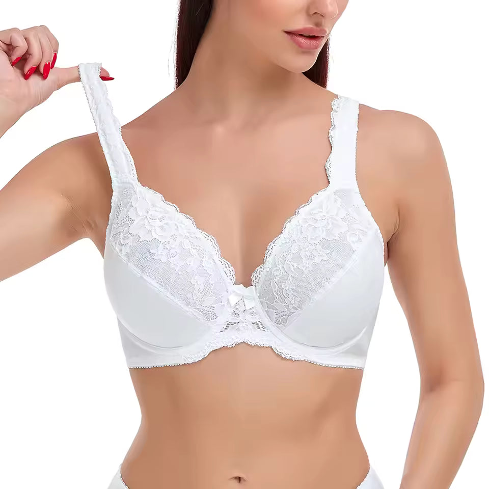 Lace Embroidery Minimizer Underwire Bralette Brassiere Bra