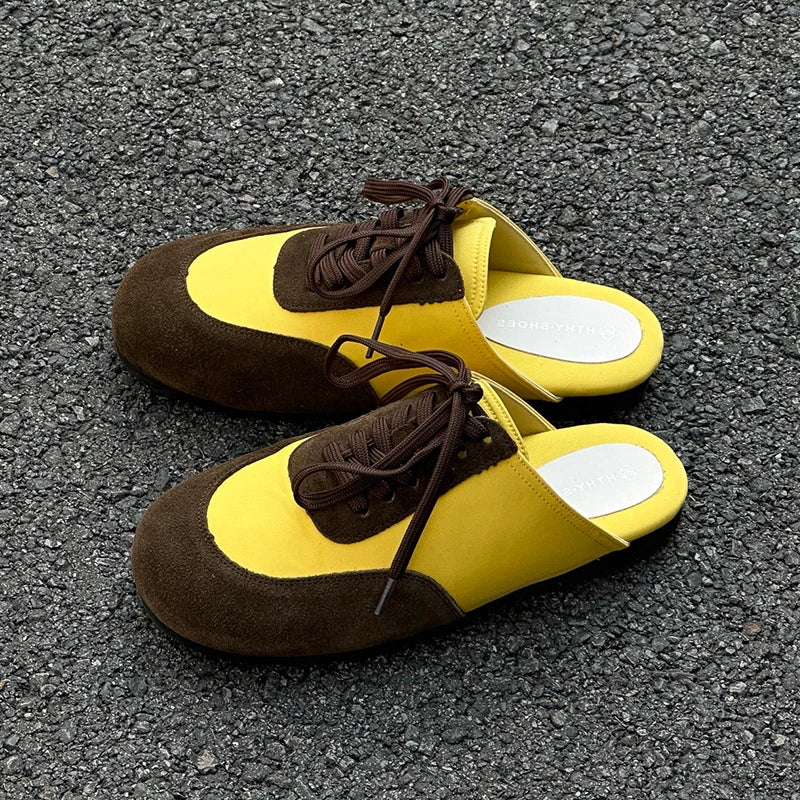 Sport Sneakers Flats Mules Slippers Shoes Woman Lace Up Running Walking Shoes Mujer Zapatos